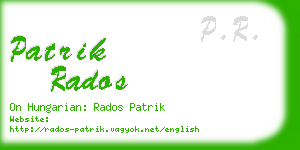 patrik rados business card